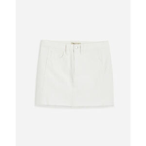 NWT Madewell Raw-Hem Mini Skirt in Pure White size 27 in white NV358